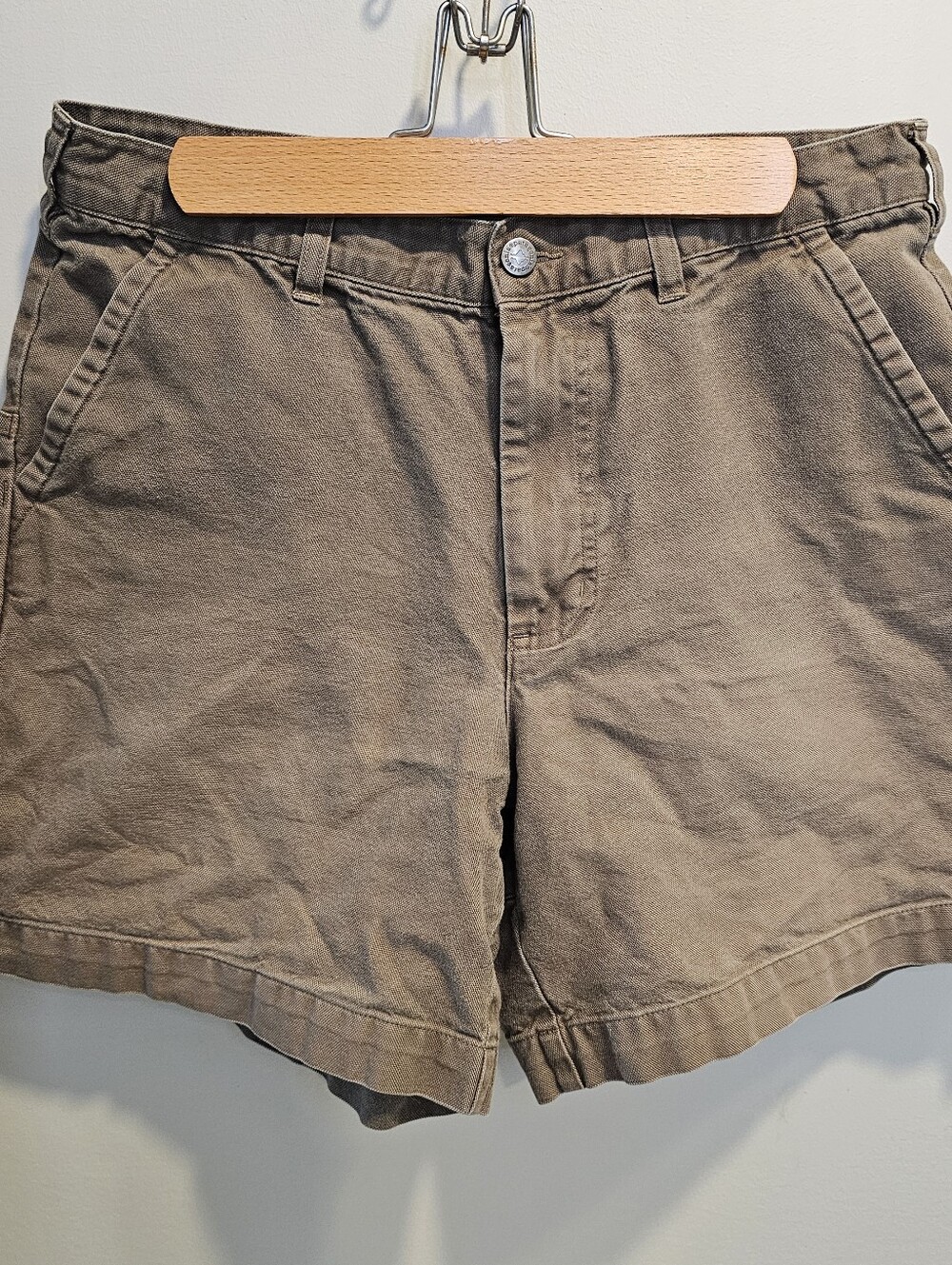 Patagonia Men's Hiking Khaki Organic Cotton Shorts In Size 33